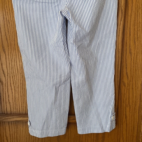 talbots striped cropped pants / skimmers - Picture 6 of 7